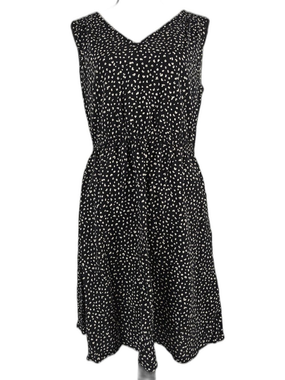 Women Old Navy Sleeveless Dress Black White Medium